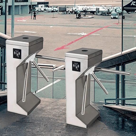High-Security 304 Stainless Steel Tripod Turnstile for Corporate Office Access Control