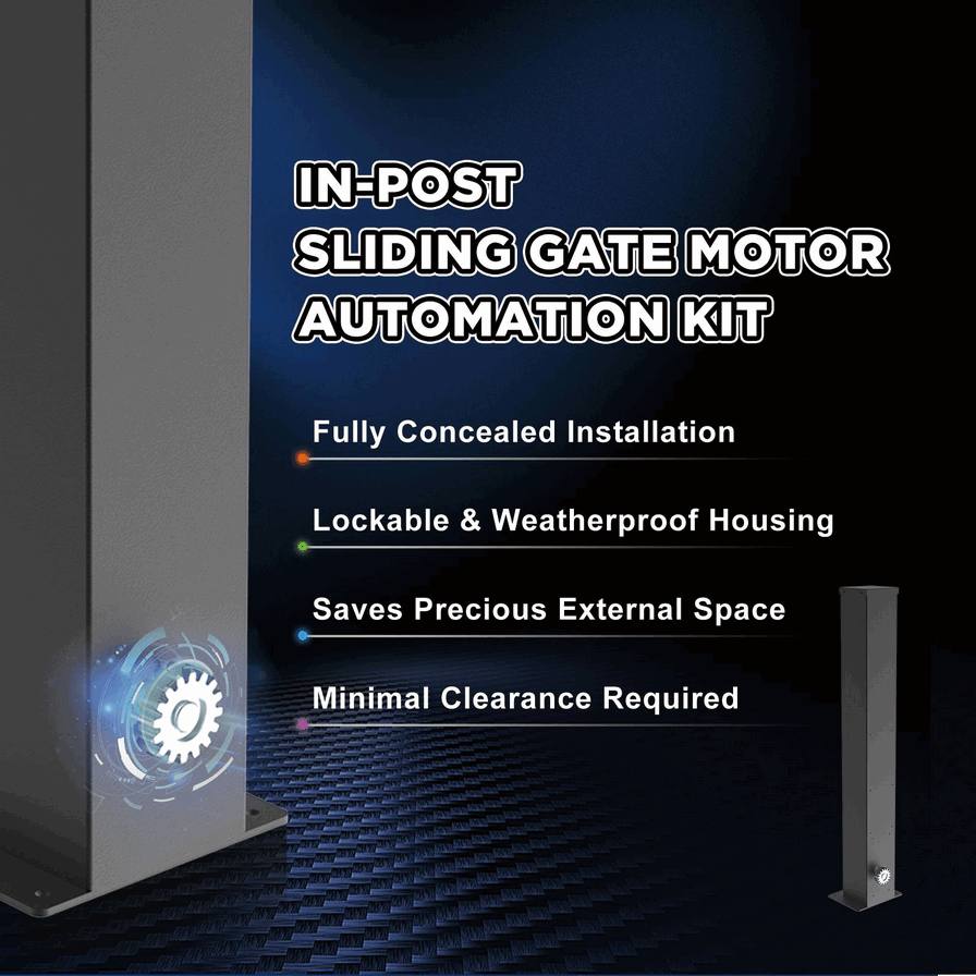 Mesin Pagar Geser Industri 300kg In-Post Sliding Gate Motor Pabrik Gudang
