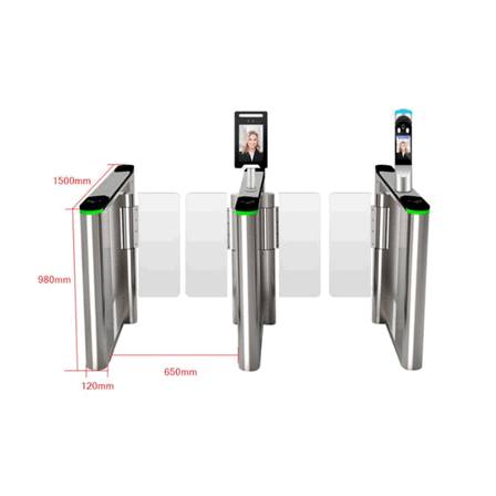 High Speed RFID Optical Turnstile Speedlane Corporate Lobby Security Akses Cepat