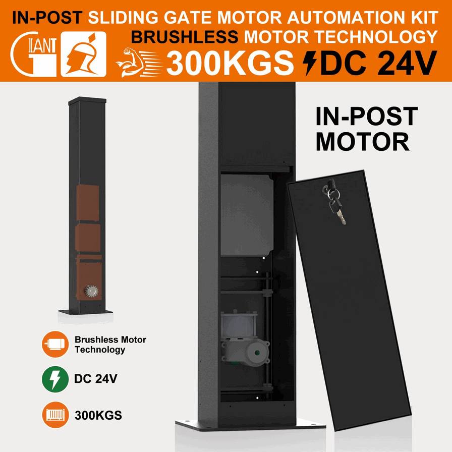 Mesin Pagar Geser Industri 300kg In-Post Sliding Gate Motor Pabrik Gudang