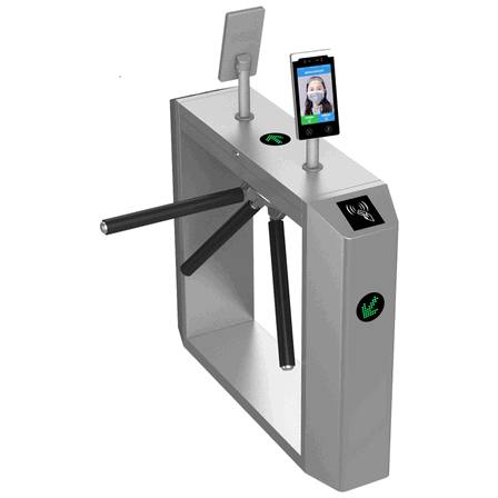 Stainless Steel Tripod Mechanism Gate with Biometric Attendance Sensing Integration
