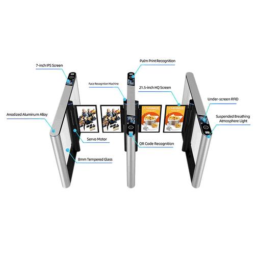 Electronic Swing Turnstile Smart Card Face Access Control Pintu Pembatas Digital