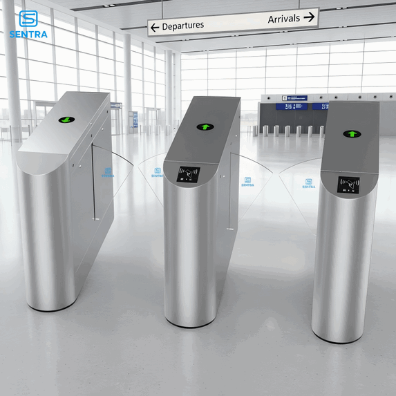 IP44 Face Recognition Swing Barrier Anti Tailgating Security Pencegah Penyusup