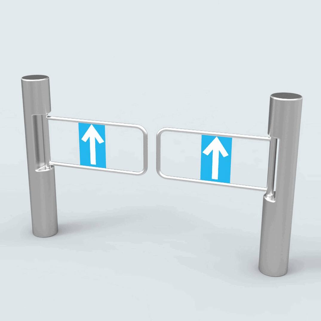 Pintu Pembatas Swing Gate Silinder Dua Arah Brushless Motor Intelligent Akses