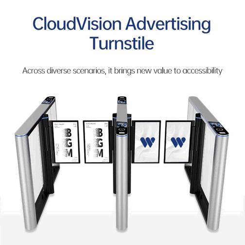 Electronic Swing Turnstile Smart Card Face Access Control Pintu Pembatas Digital