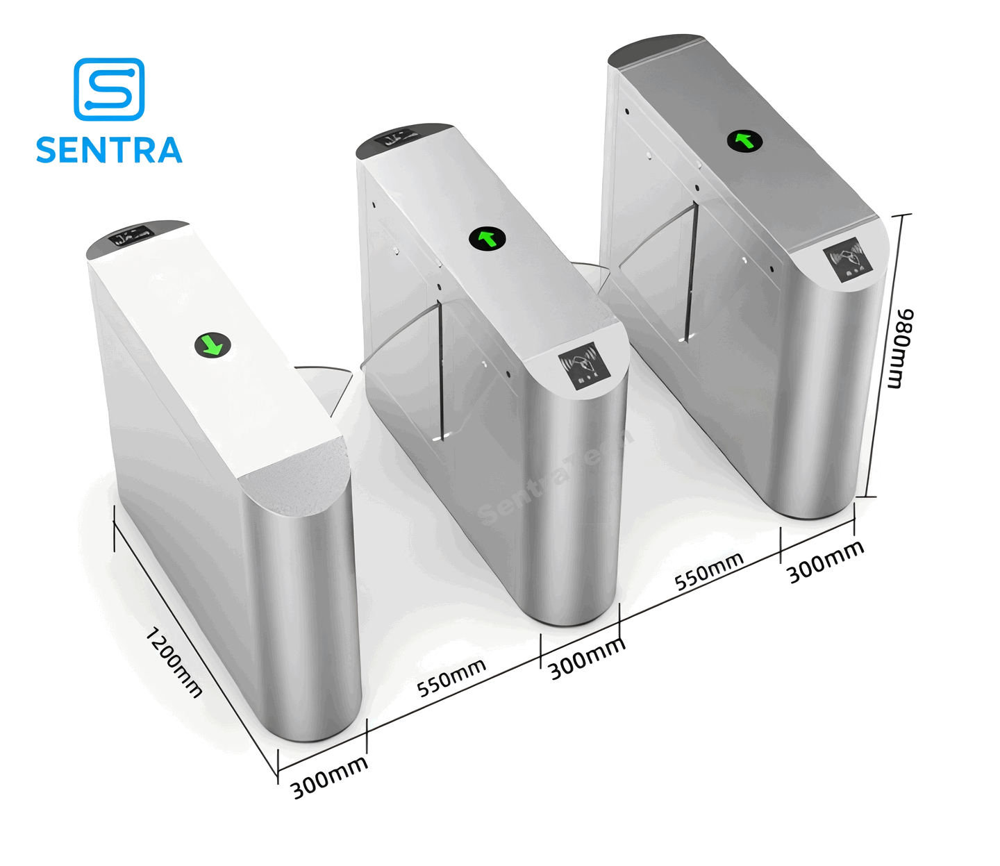 Airport Smart Access Control Ticket Gate with High-Speed Barrier Protection