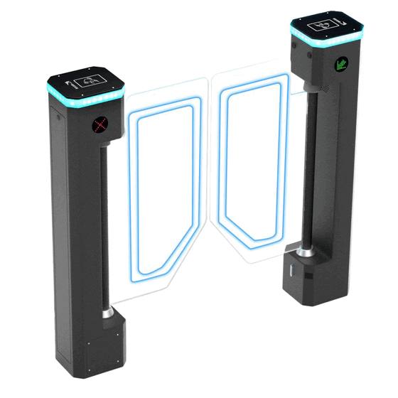 IP44 Face Recognition Swing Barrier Anti Tailgating Security Pencegah Penyusup