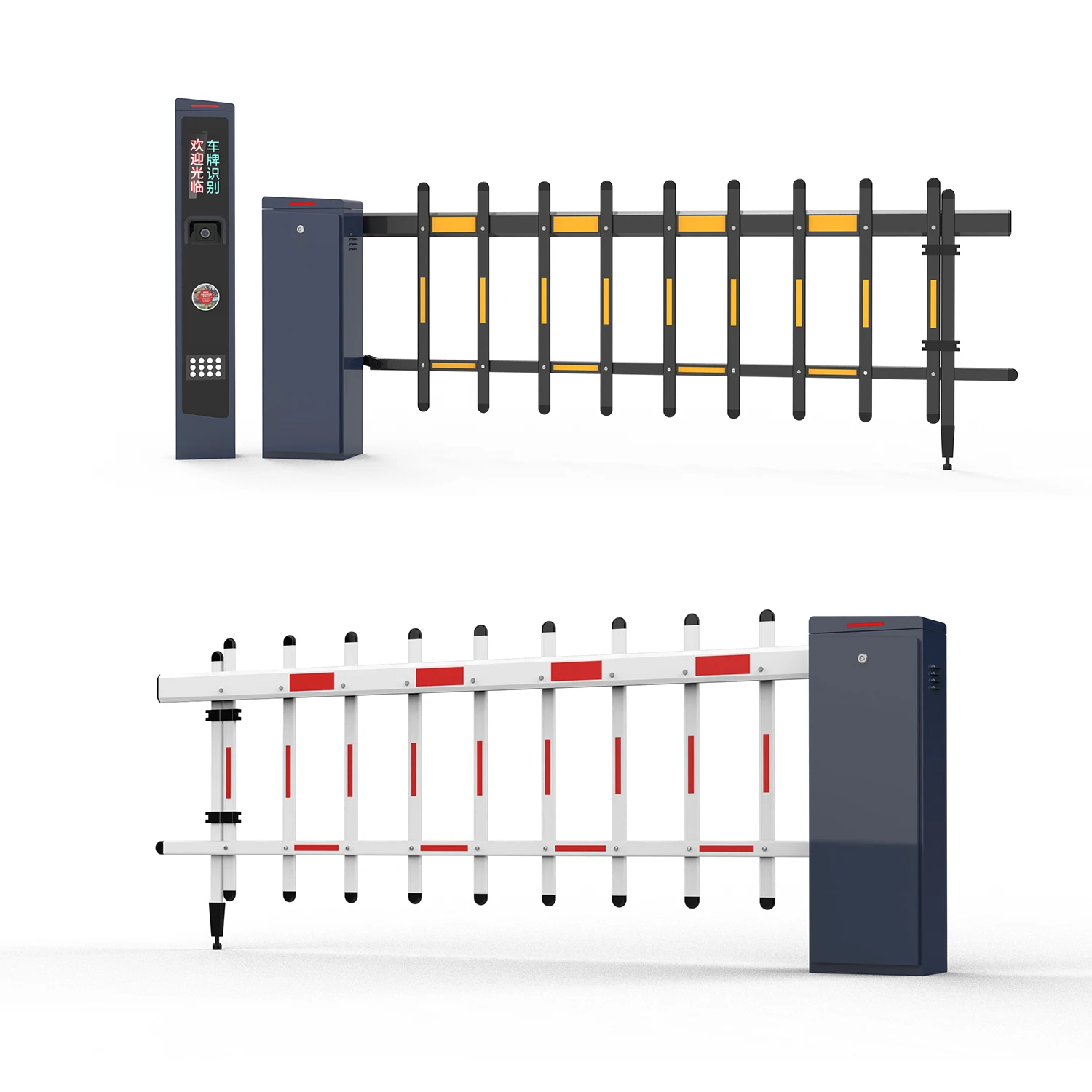 DC24V Secure Automatic Parking Boom Barrier with Integrated LED Warning Indicators