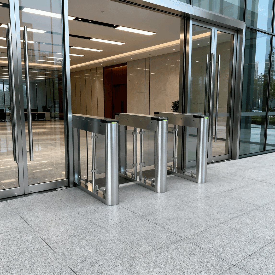 Anti-Collision RFID QR Code Swing Turnstile for Smart City Infrastructure Projects