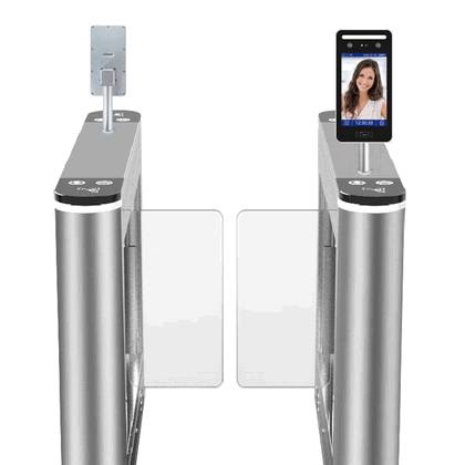 Facial Identification Attendance Swing Gate Modern Office Building Absensi Wajah
