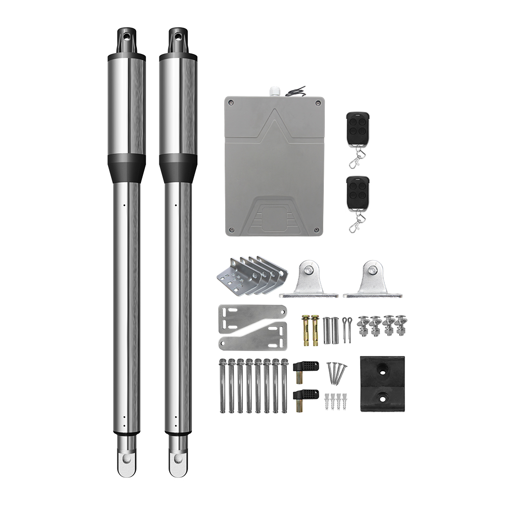 Mesin Pagar Ayun Otomatis Double Arm Swing Gate Opener Elektrik 24VDC