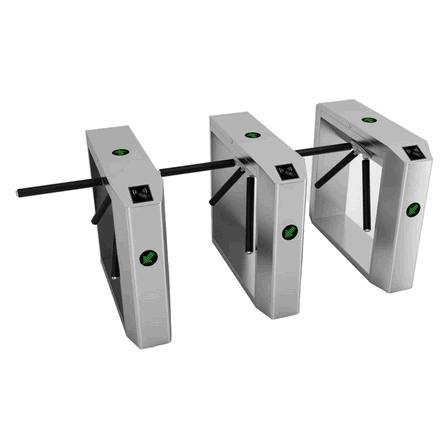 Stainless Steel Tripod Mechanism Gate with Biometric Attendance Sensing Integration