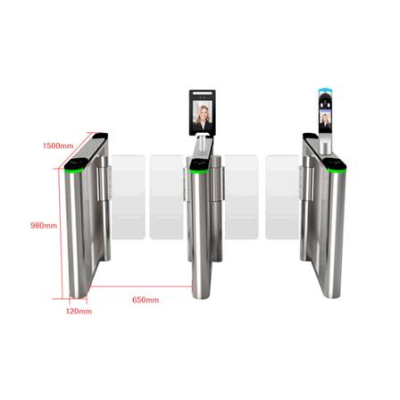 High-Speed RFID Optical Turnstile Speedlane for Corporate Lobby Entrance Security