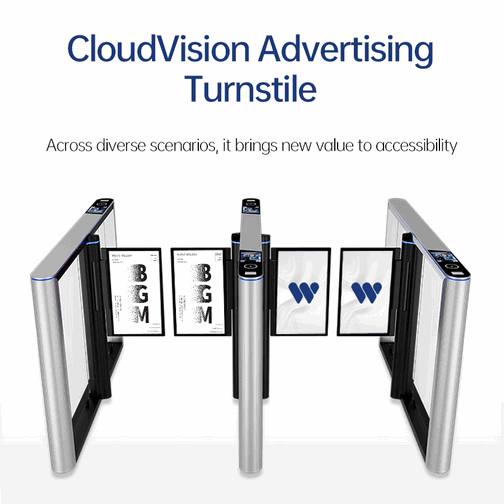 Electronic Swing Turnstile Gate with Smart Card & Biometric Face Access Control
