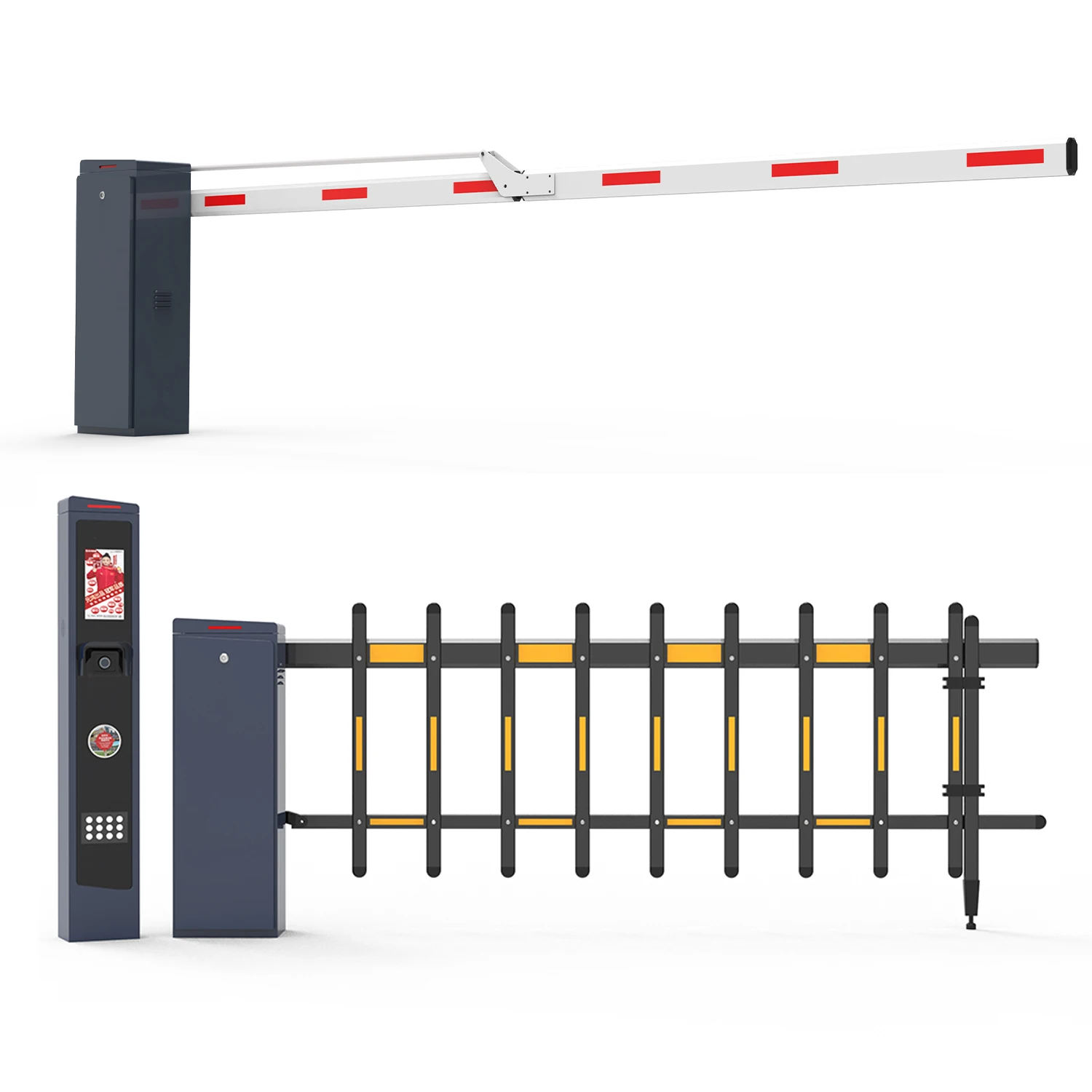 Industrial RFID Security Barrier Gate with Aluminum Boom Arm & Wireless Remote