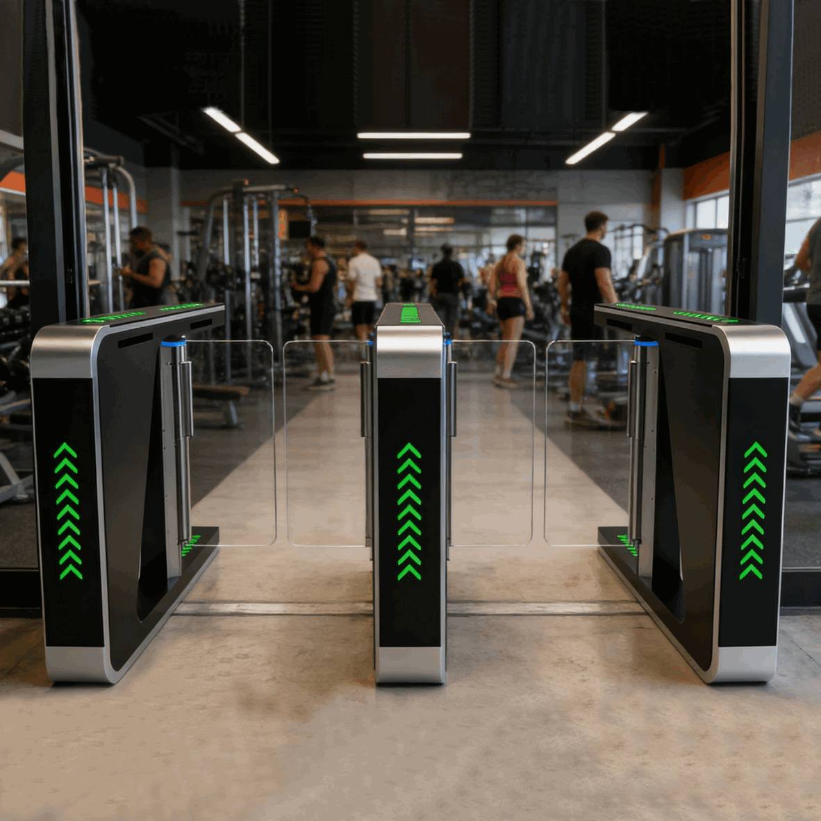 Swing Turnstile IP55 Waterproof Kamera Face Recognition Akses Kontrol RFID