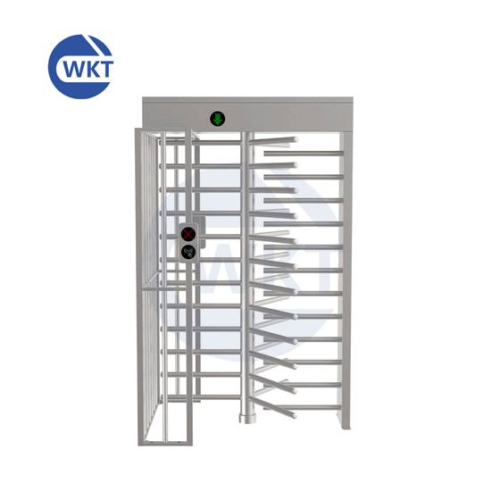 Full Height Rotating Steel Turnstile with Secure Fingerprint Entrance System
