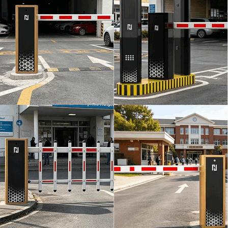 AC 110V US Standard Automatic Access Boom Barrier with Manual Override Key Kit