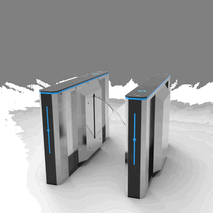 304 Stainless Steel Flap Barrier Gate with RFID & Fingerprint for Corporate Offices