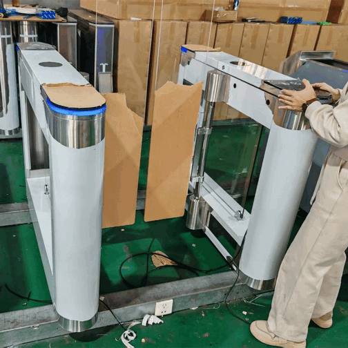 Palang Pintu Swing Barrier Gate Otomatis Akses Kontrol Keamanan Gedung Perkantoran